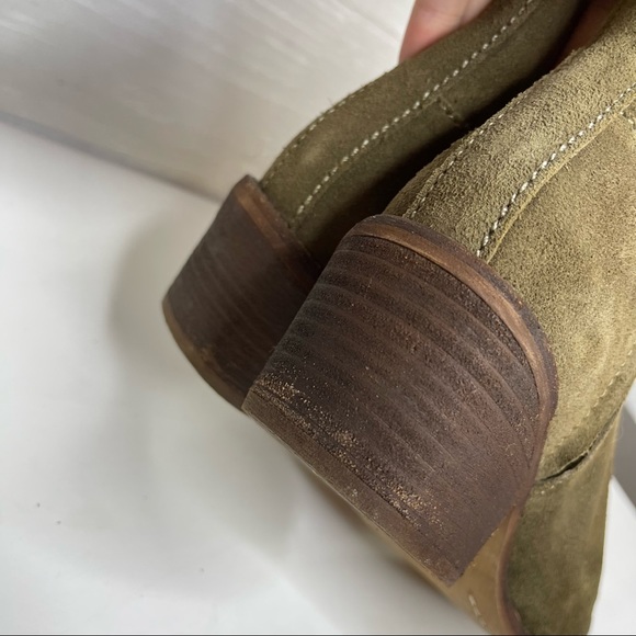 Madewell the Perrie B2070 green/moss suede ankle bootie 6 - Picture 10 of 16